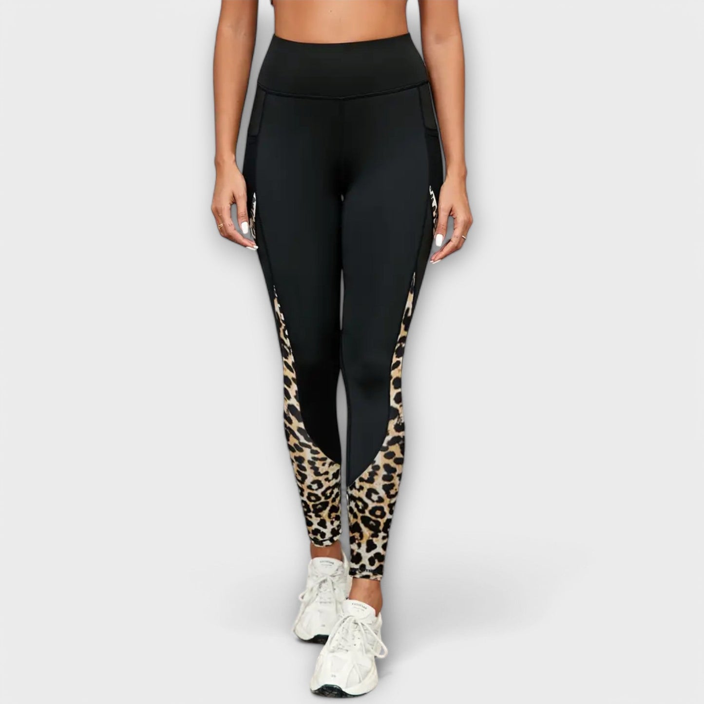High-Waisted Leopard Print Workout Pants