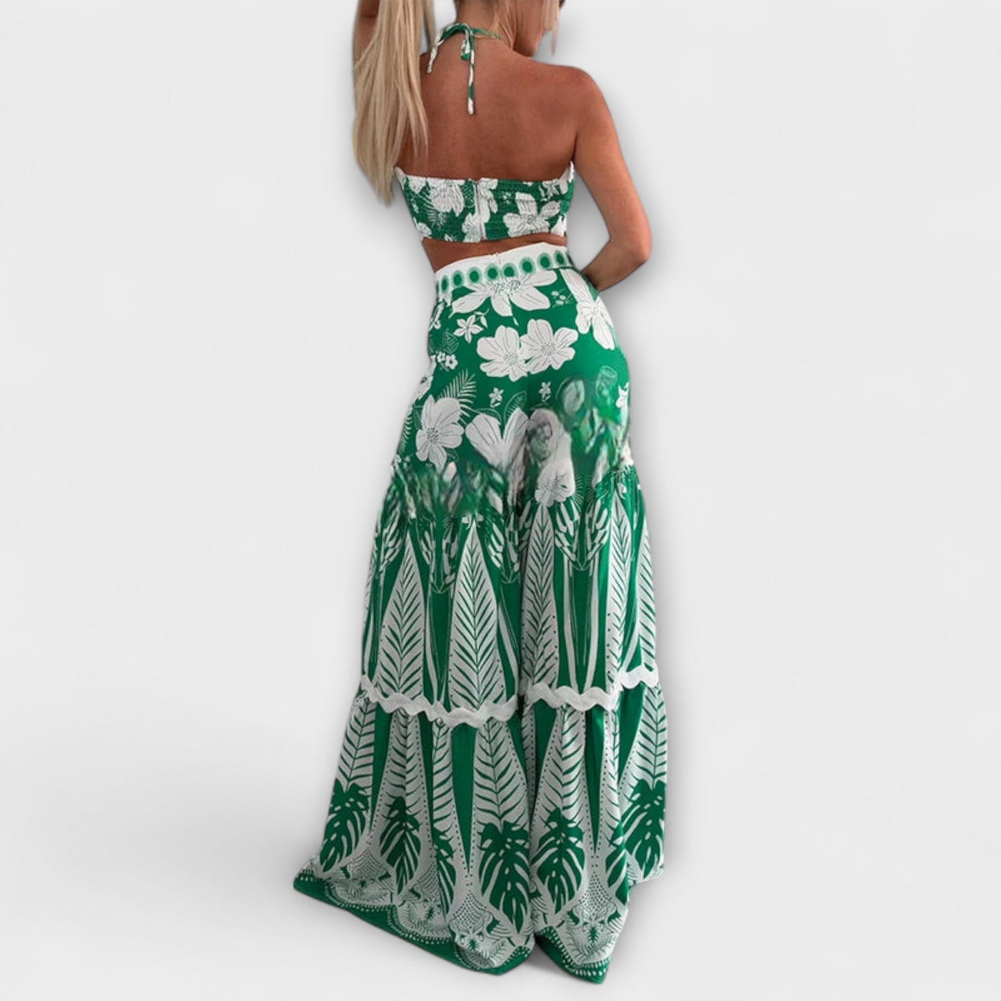 Zella - Cassie Halter Ring Set with Ric Rac Trim