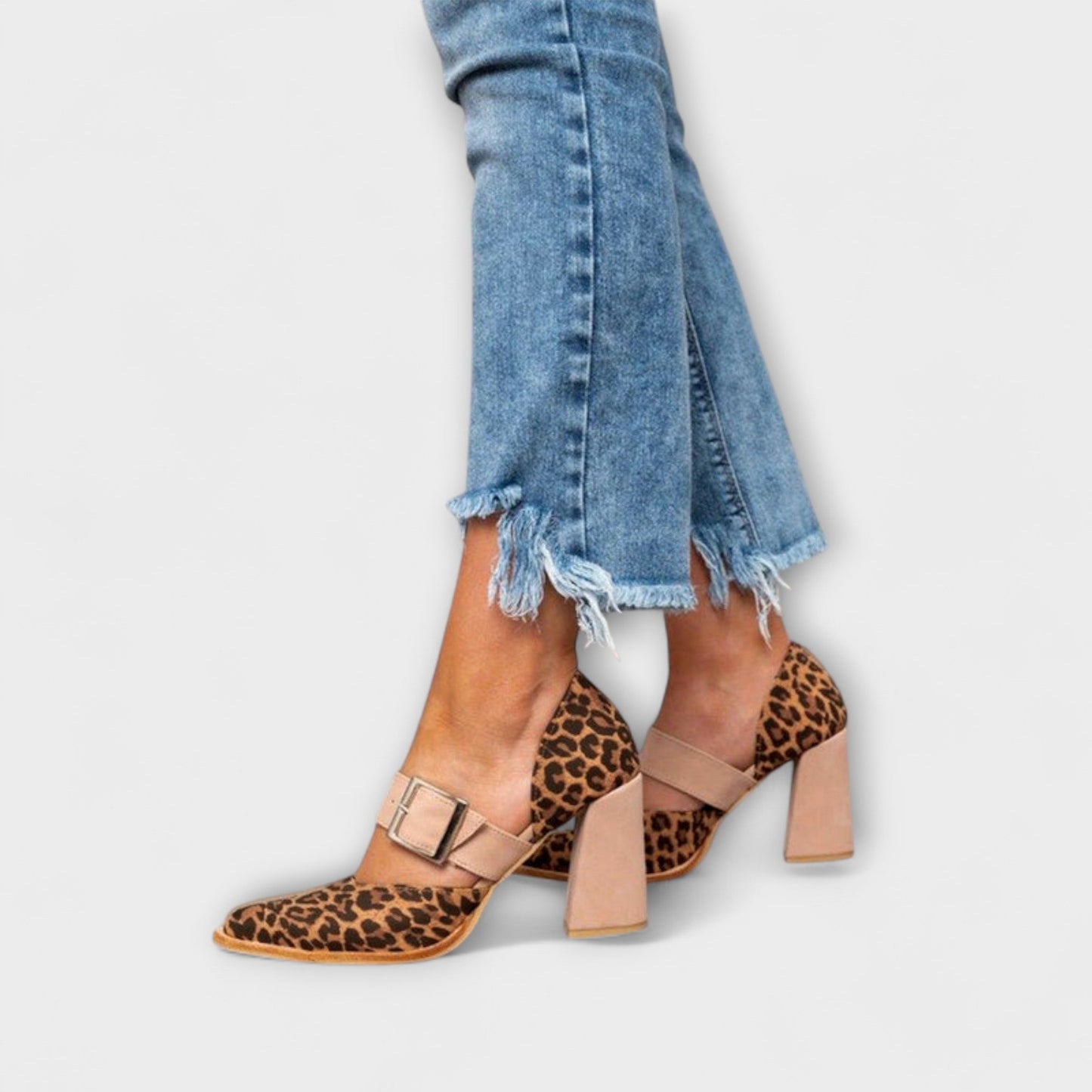 Avano - Leopard Print High Heel Sandals
