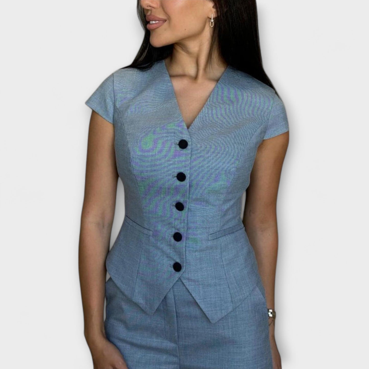 Ivy - Chic V-Neck Top and Pants Set