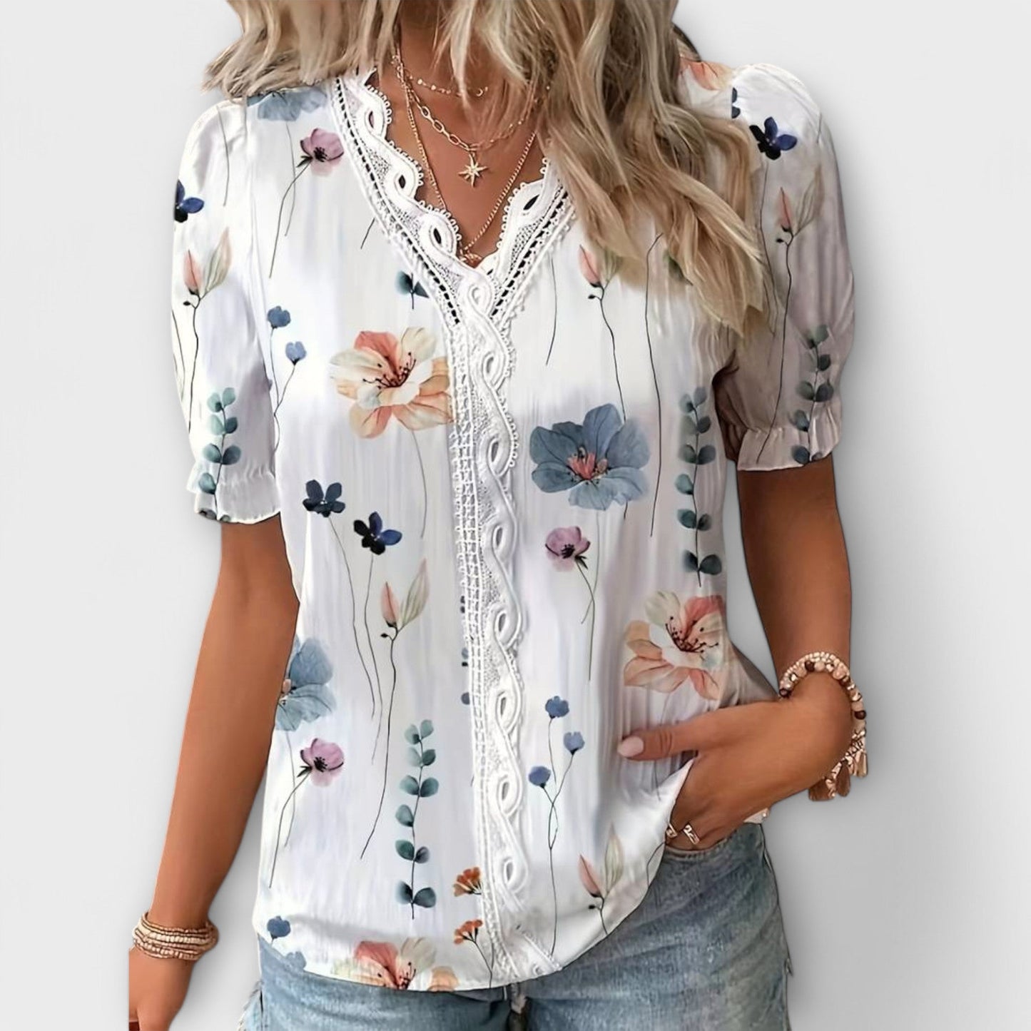Emily - Stylish V-Neck Blouse