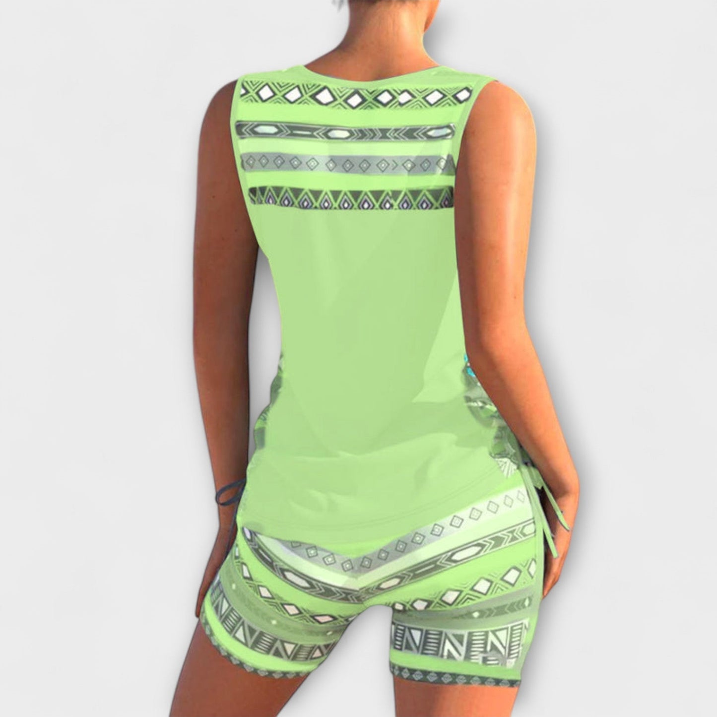 Sylvia - Geometric Print Tankini
