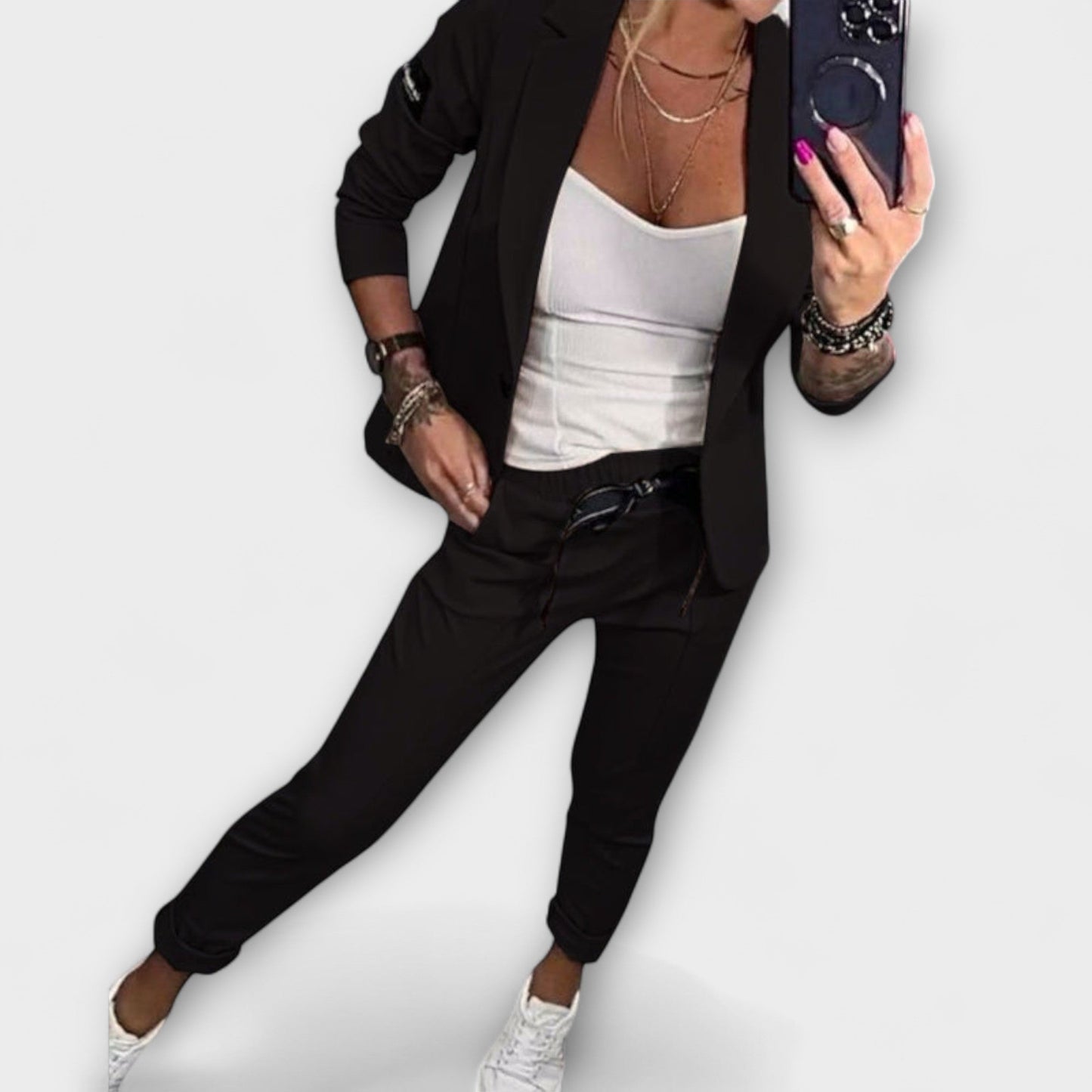 Malou - Matching Set of Top, Jacket, and Pants