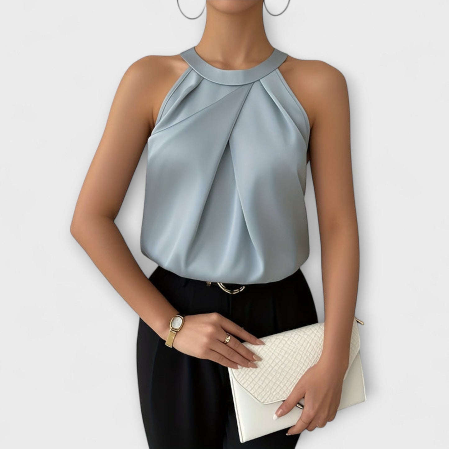 Skye - Stylish Satin Off-Shoulder Blouse
