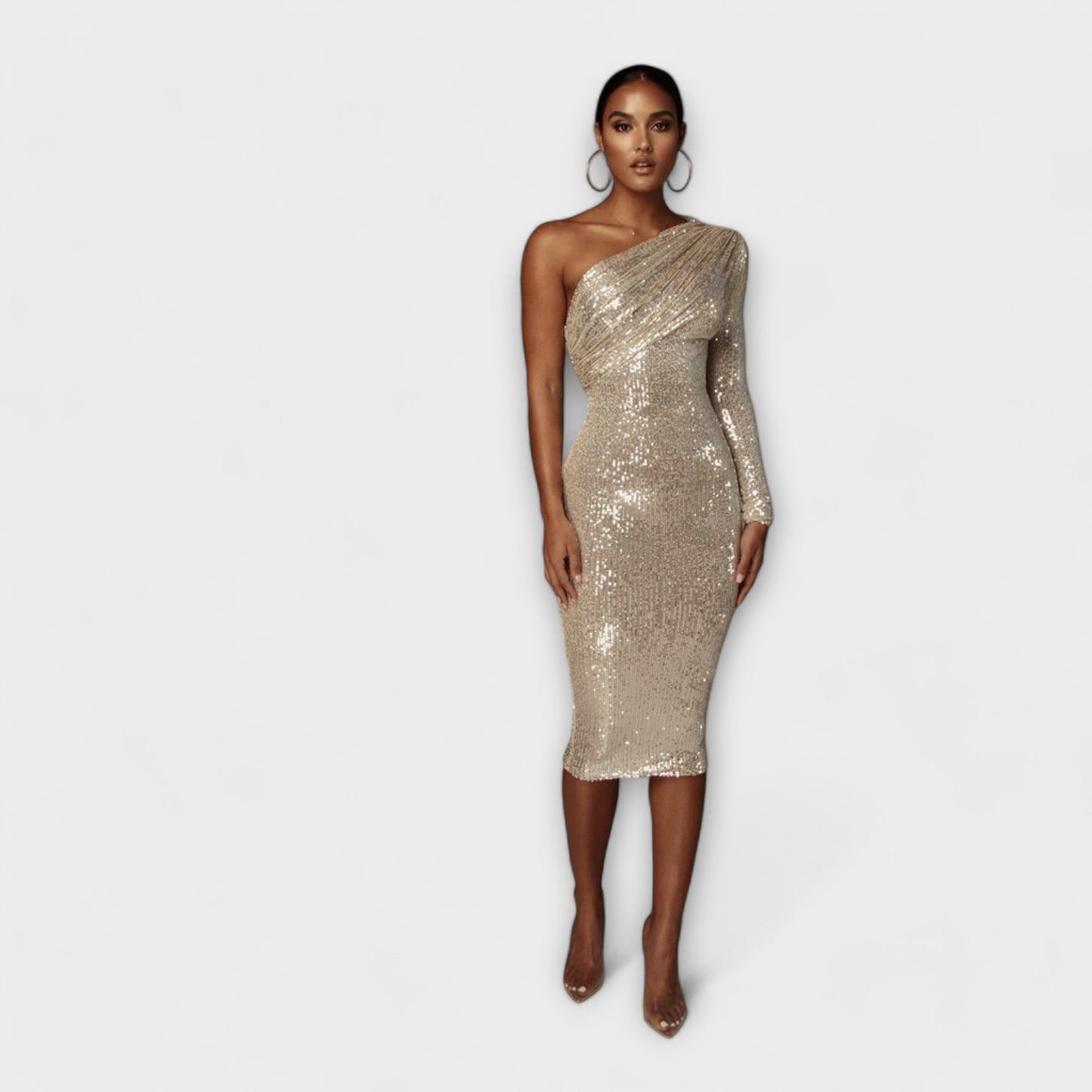 Margely - Wrap Bust Evening Dress