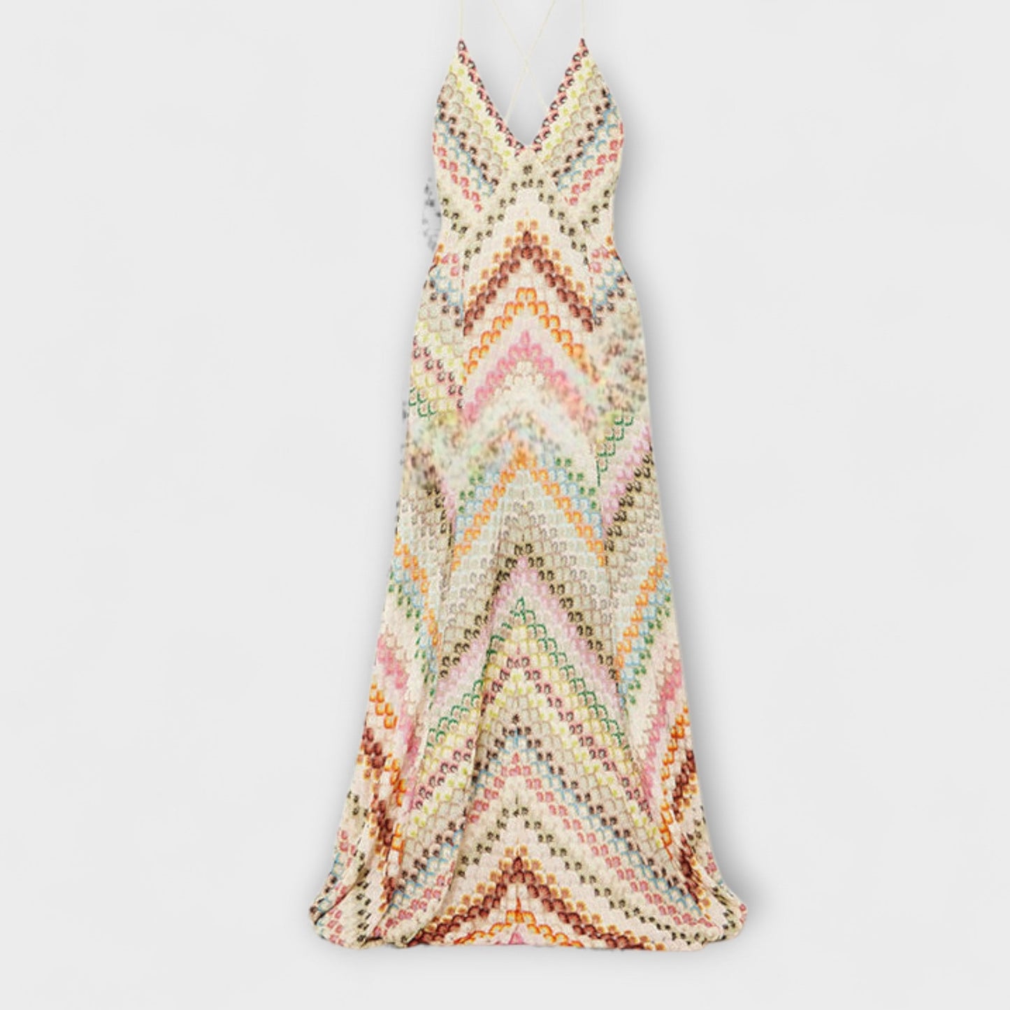 Remi - Colorful Herringbone Maxi Dress by Missoni