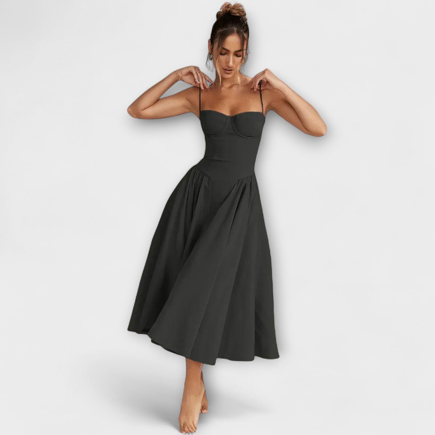 Rosalie - Elegant Sleeveless Corset Dress