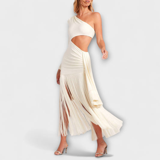 Alice - Stunning Cutout Fringe Maxi Dress