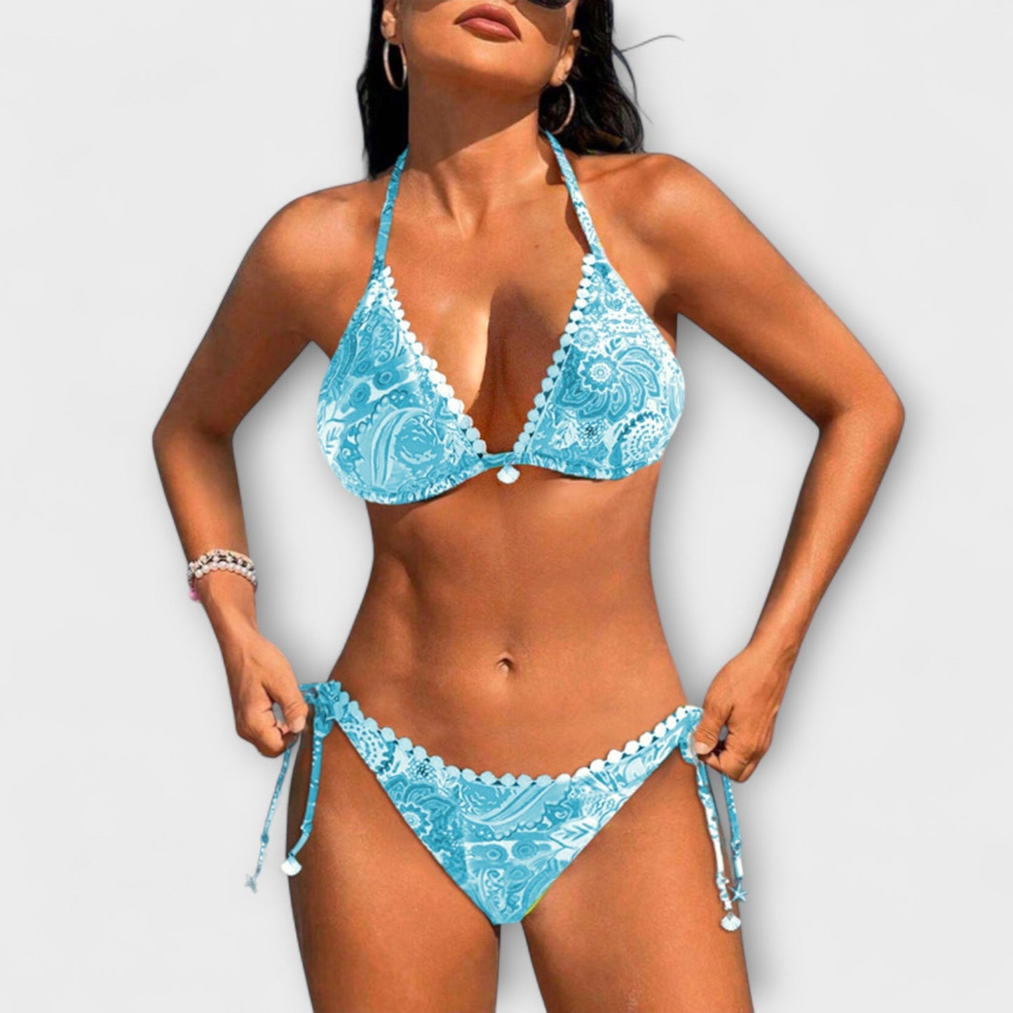Valerie - Playful Lace Bikini with Collar