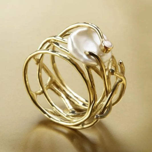 Vintage Thin Pearl Ring