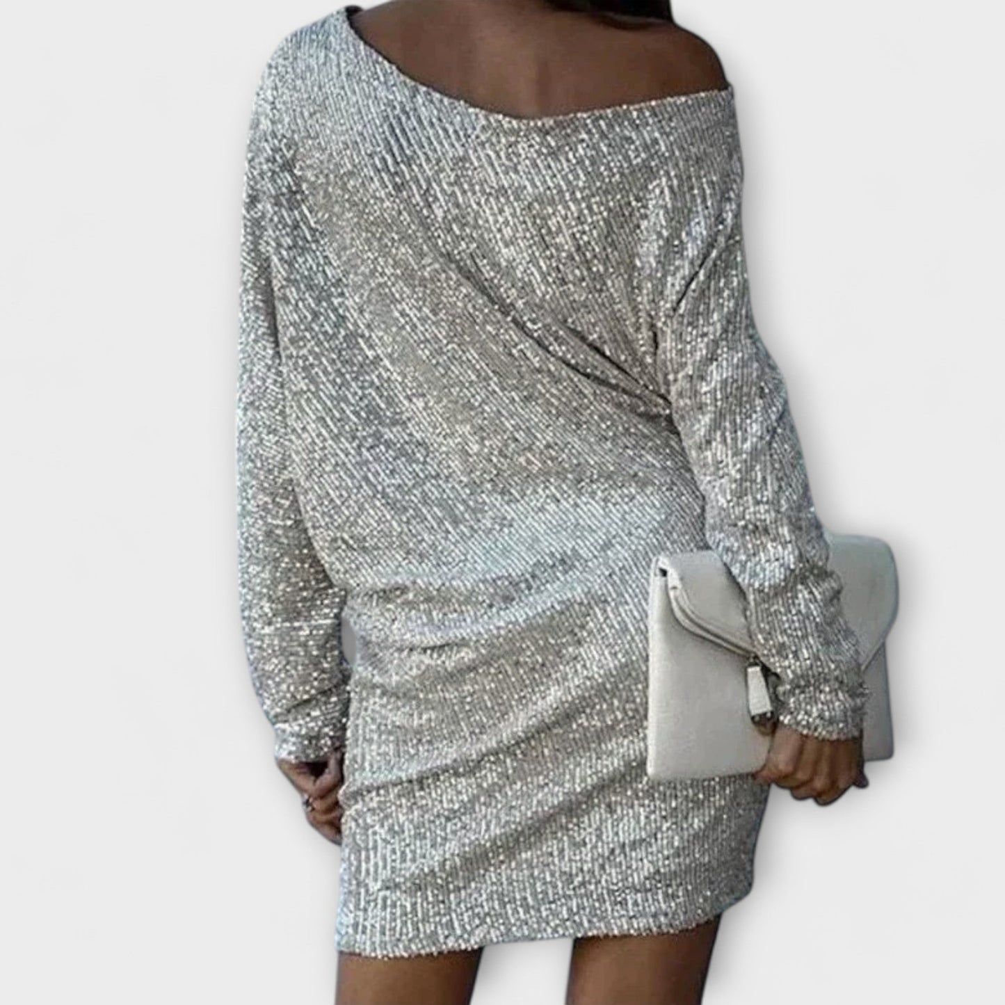 Sequin Party Dress with Contrast Details