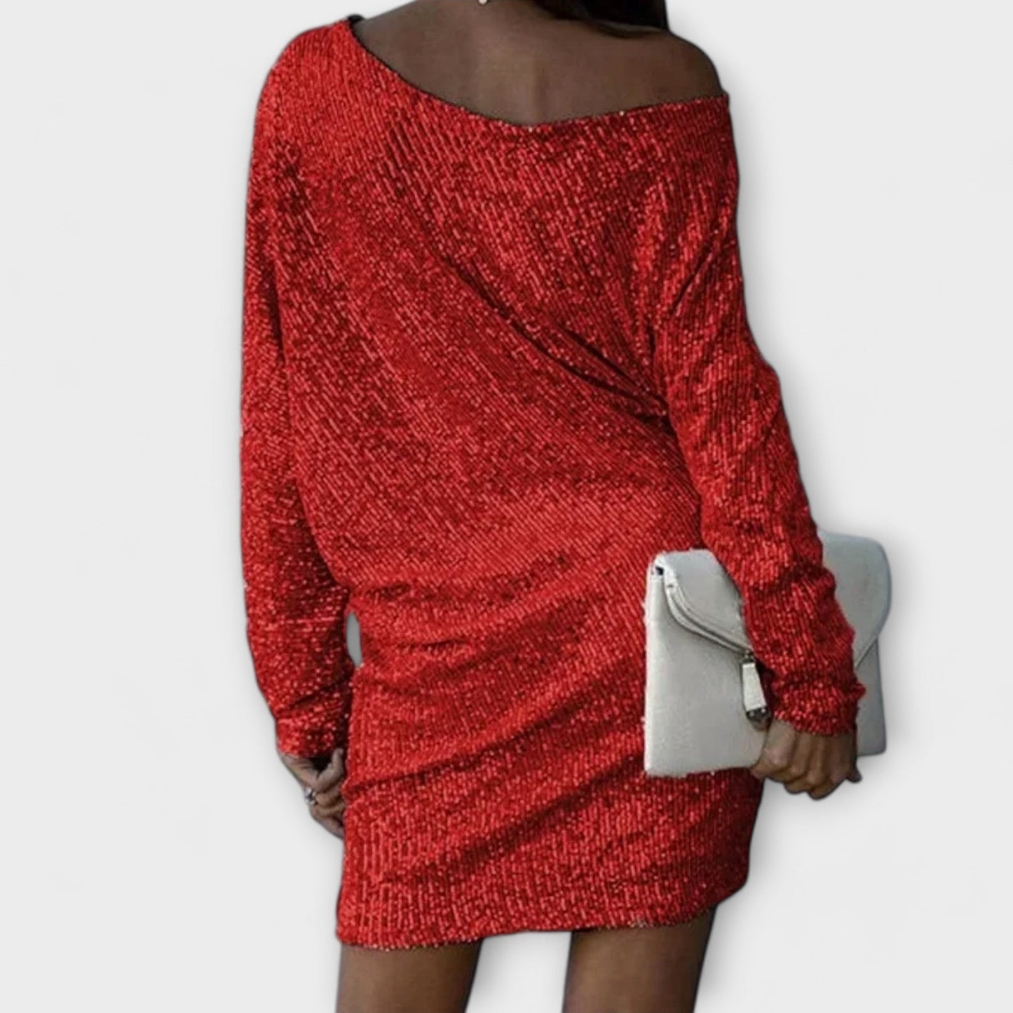 Sequin Party Dress with Contrast Details