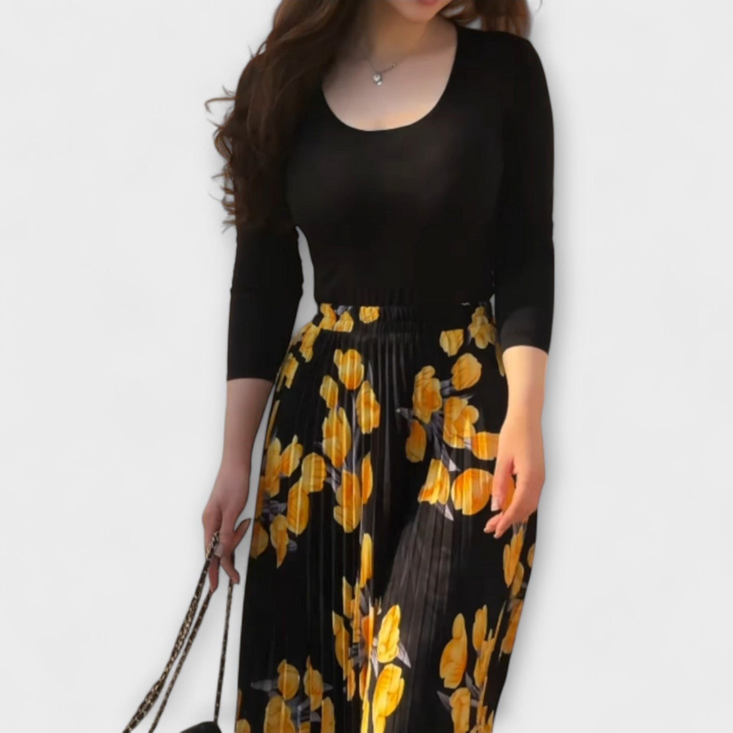 Violette - Pleated Skirt and Top Set