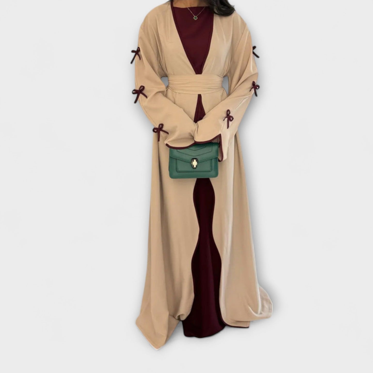 Jasmin - Chic Cardigan and Dress Set with Bow Detail