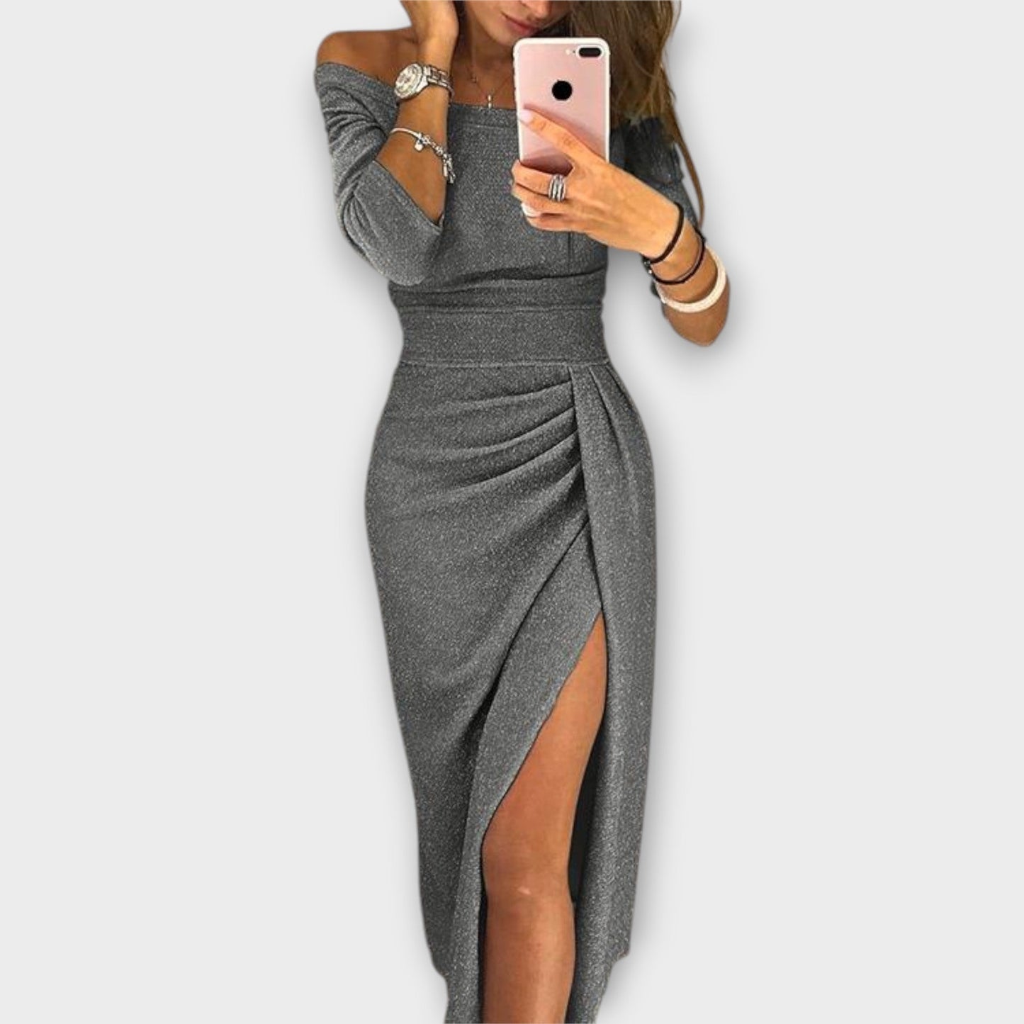 Lena - Stylish Off-Shoulder Dress