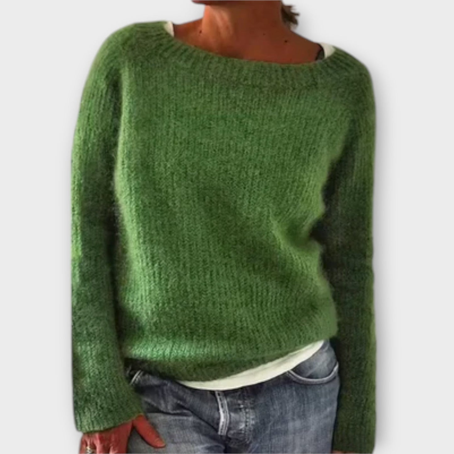 Regine – Solid Color Knit Pullover