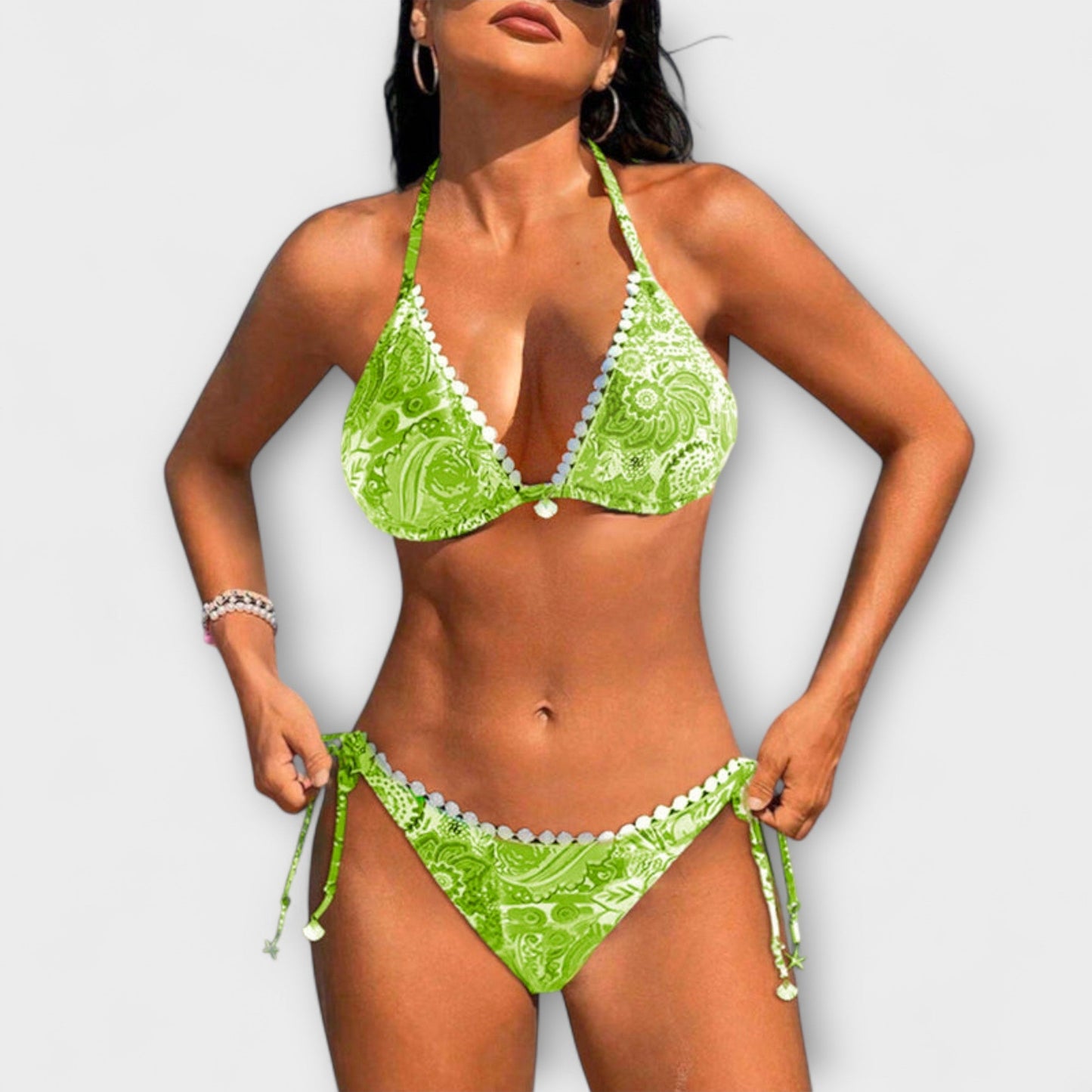 Valerie - Playful Lace Bikini with Collar