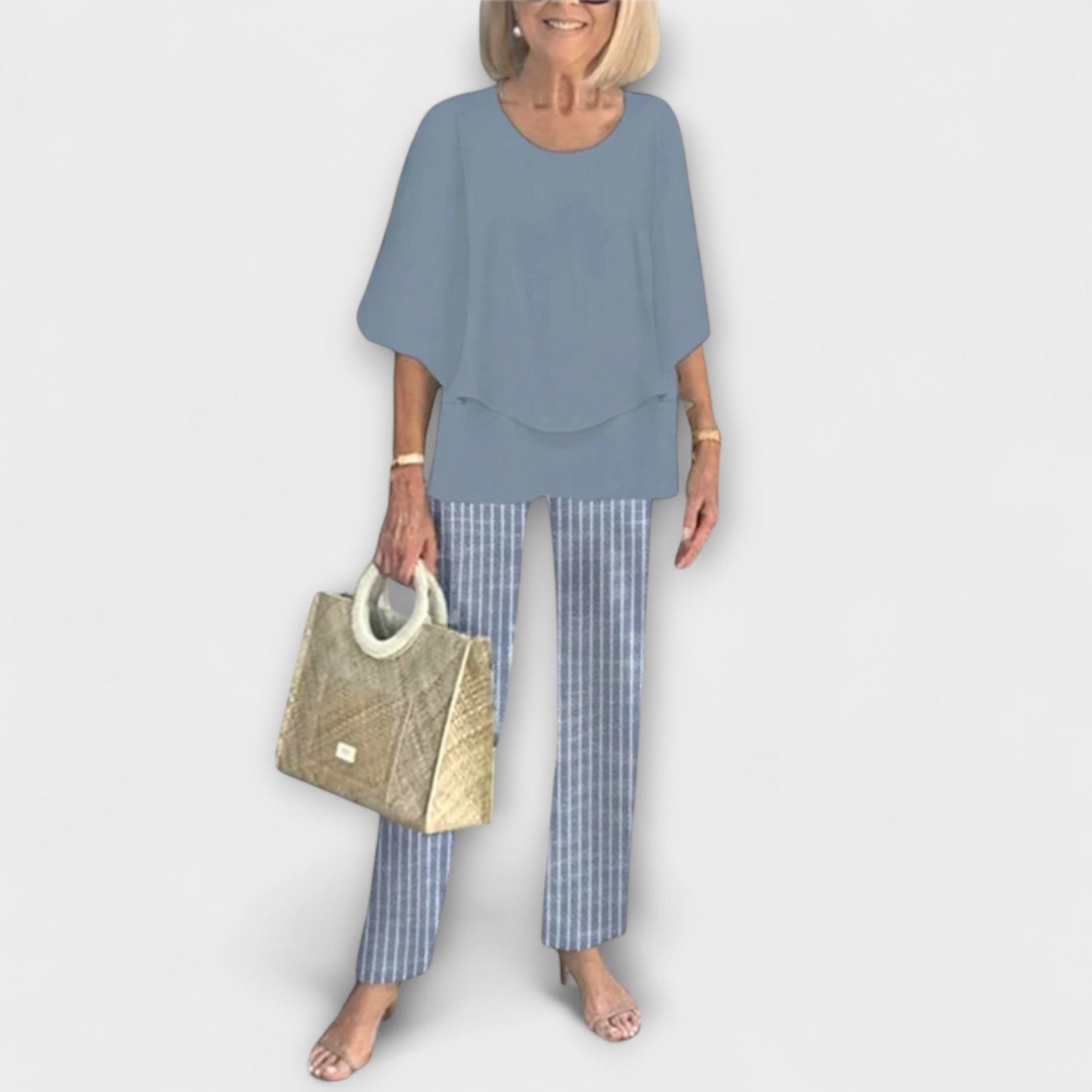 Rosamund - Contemporary Set with Cozy Blouse and Pants