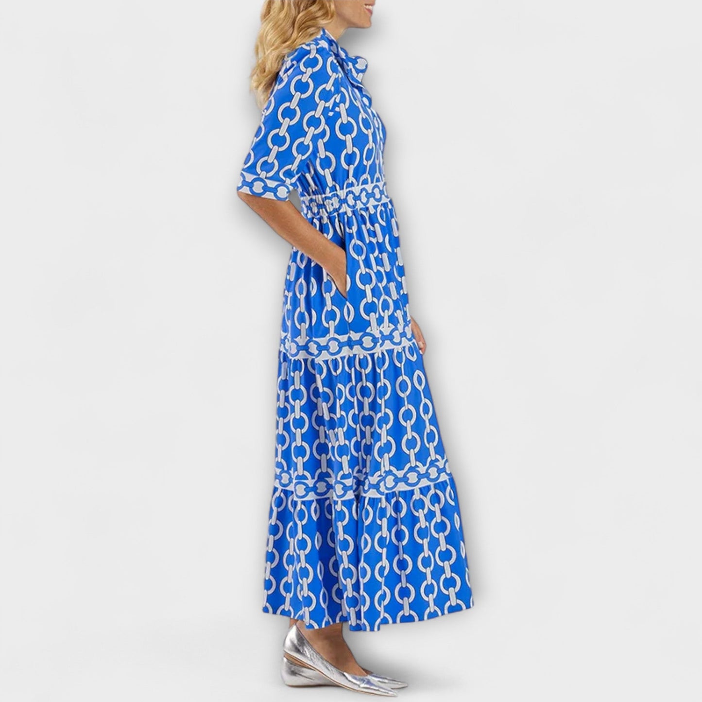 Juliette - Midi Dress with Chain Print