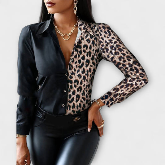 Chic and Stylish Leopard Print Blouse