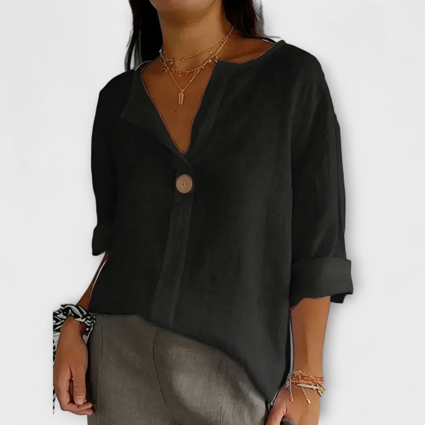 Nicolette - Chic V-Neck Blouse