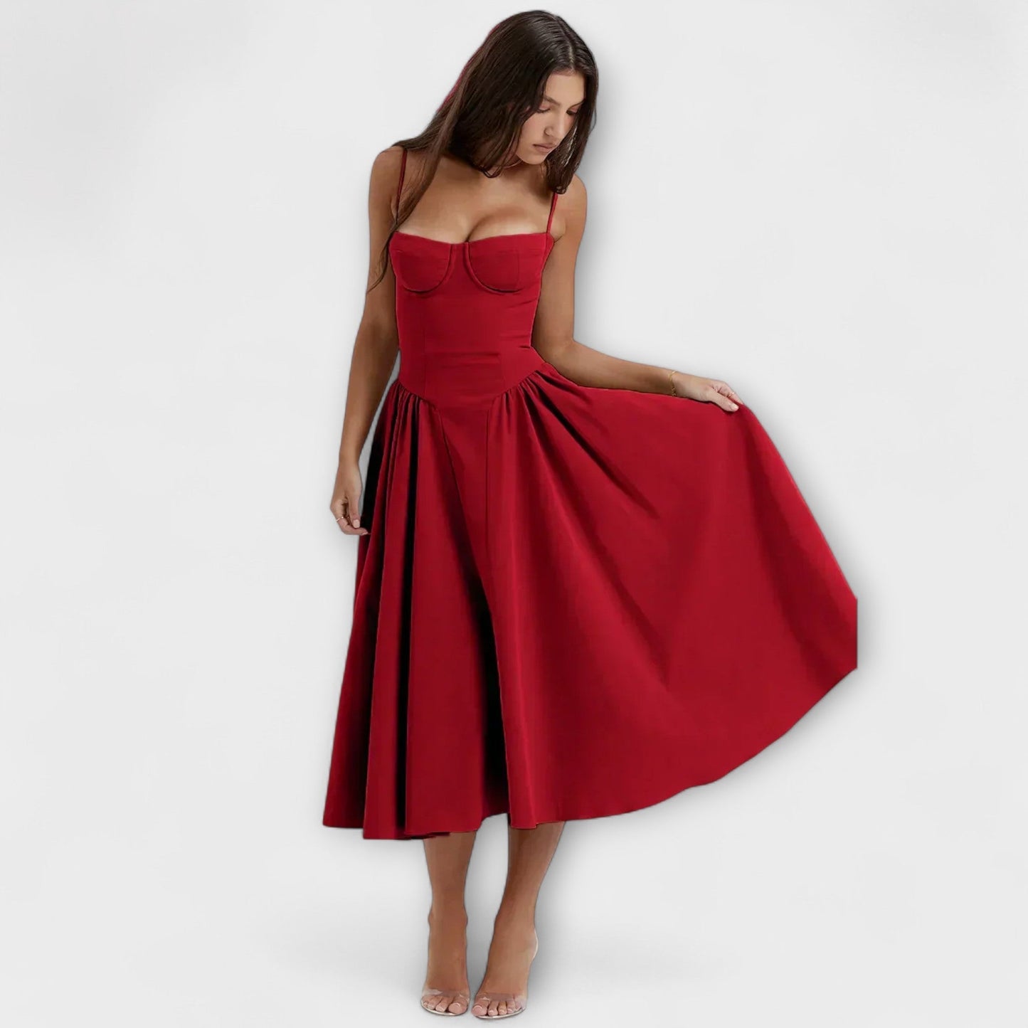 Rosalie - Elegant Sleeveless Corset Dress