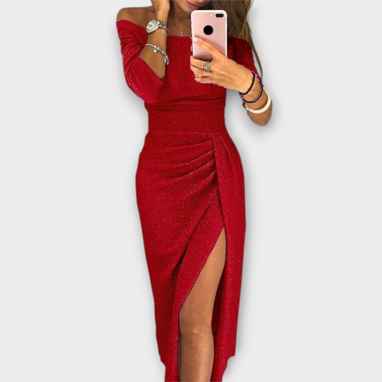 Lena - Stylish Off-Shoulder Dress