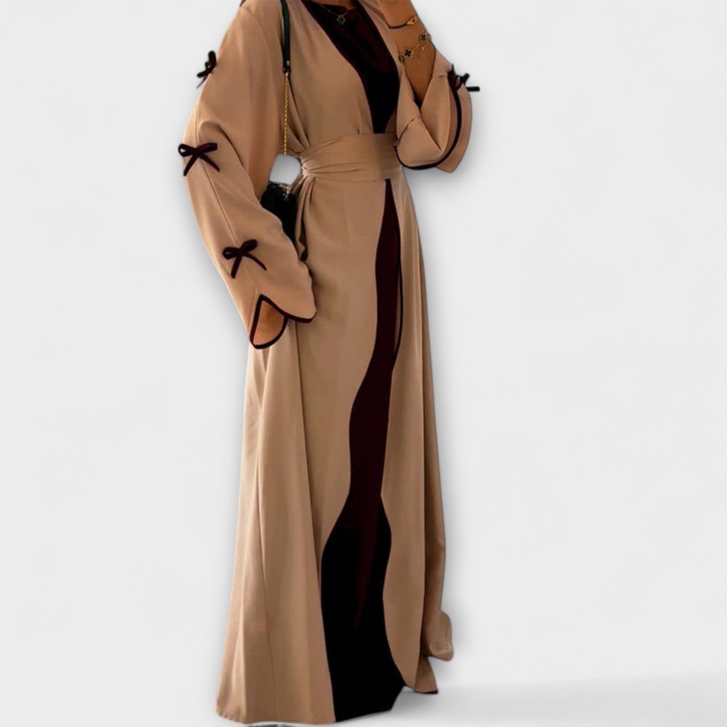 Jasmin - Chic Cardigan and Dress Set with Bow Detail