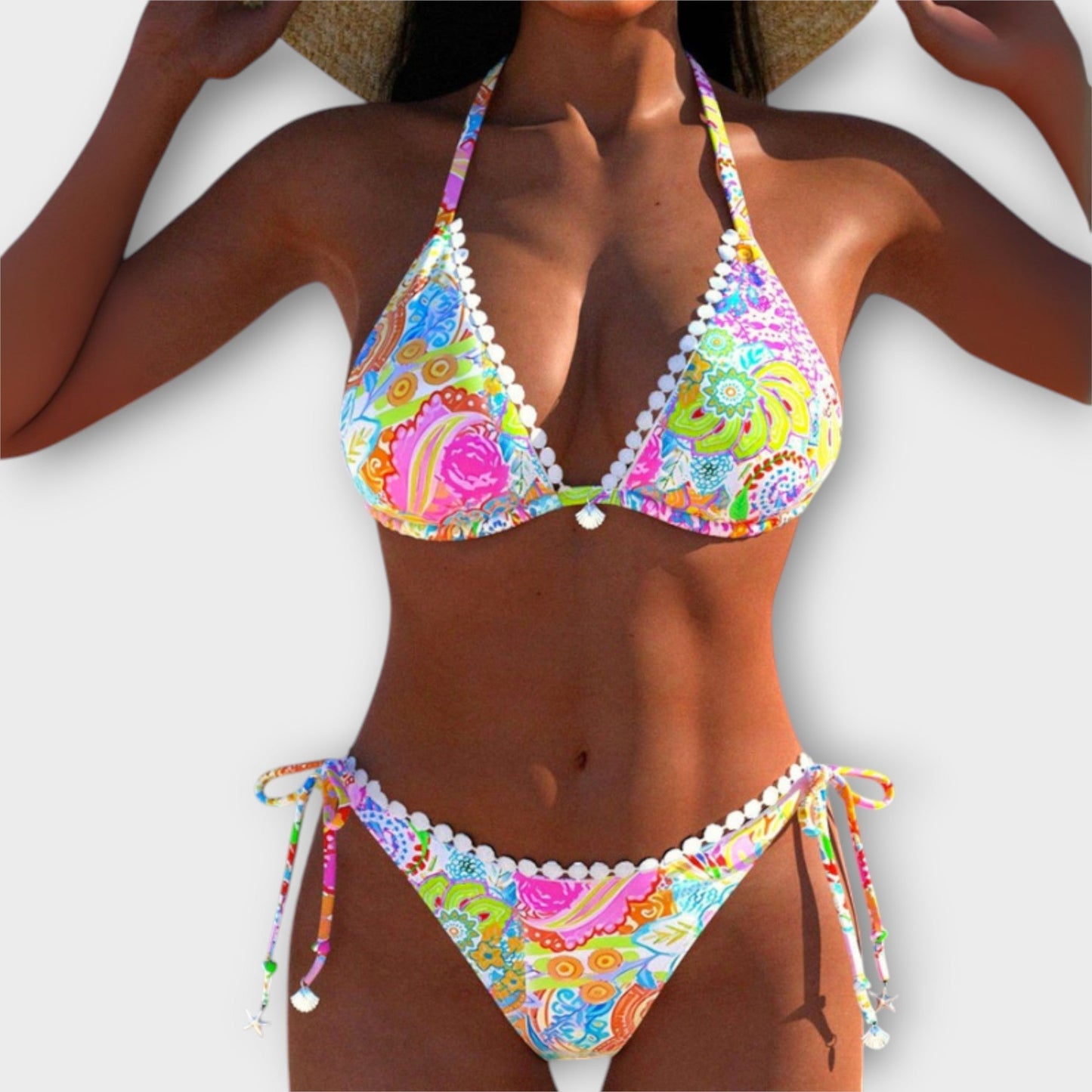 Valerie - Playful Lace Bikini with Collar