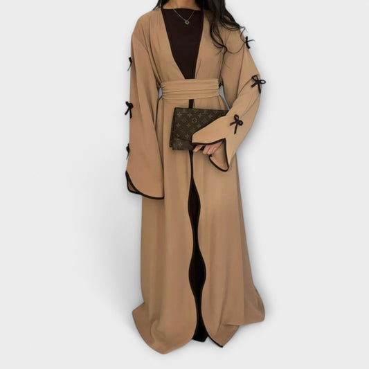 Jasmin - Chic Cardigan and Dress Set with Bow Detail