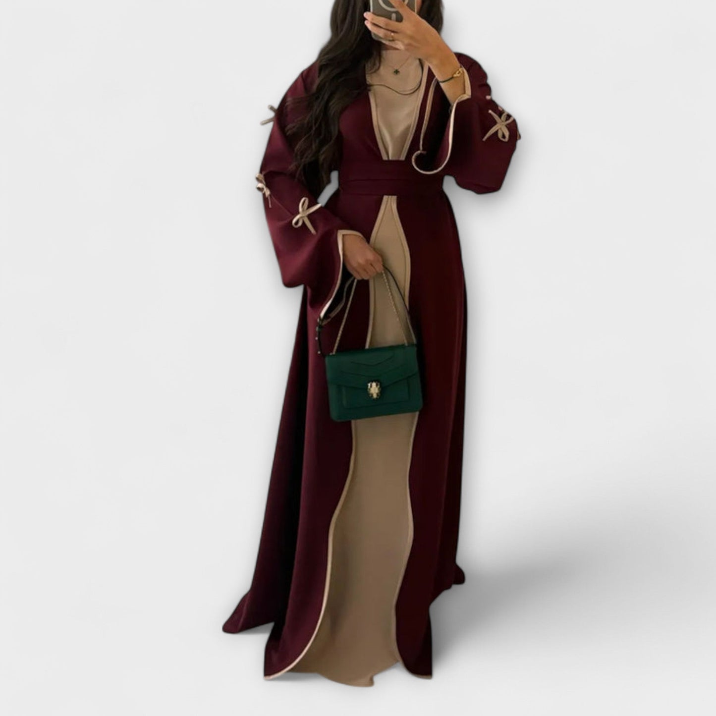 Jasmin - Chic Cardigan and Dress Set with Bow Detail