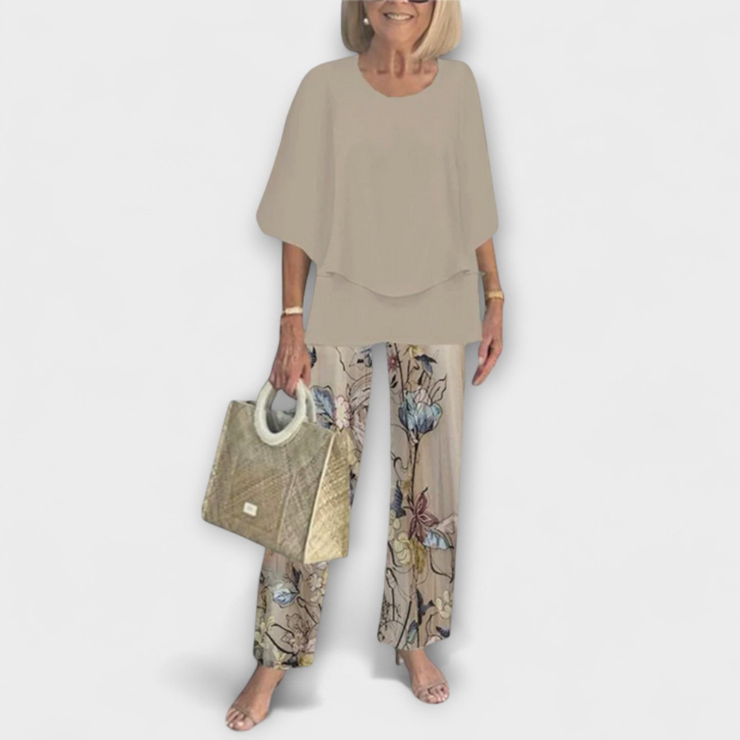 Rosamund - Contemporary Set with Cozy Blouse and Pants
