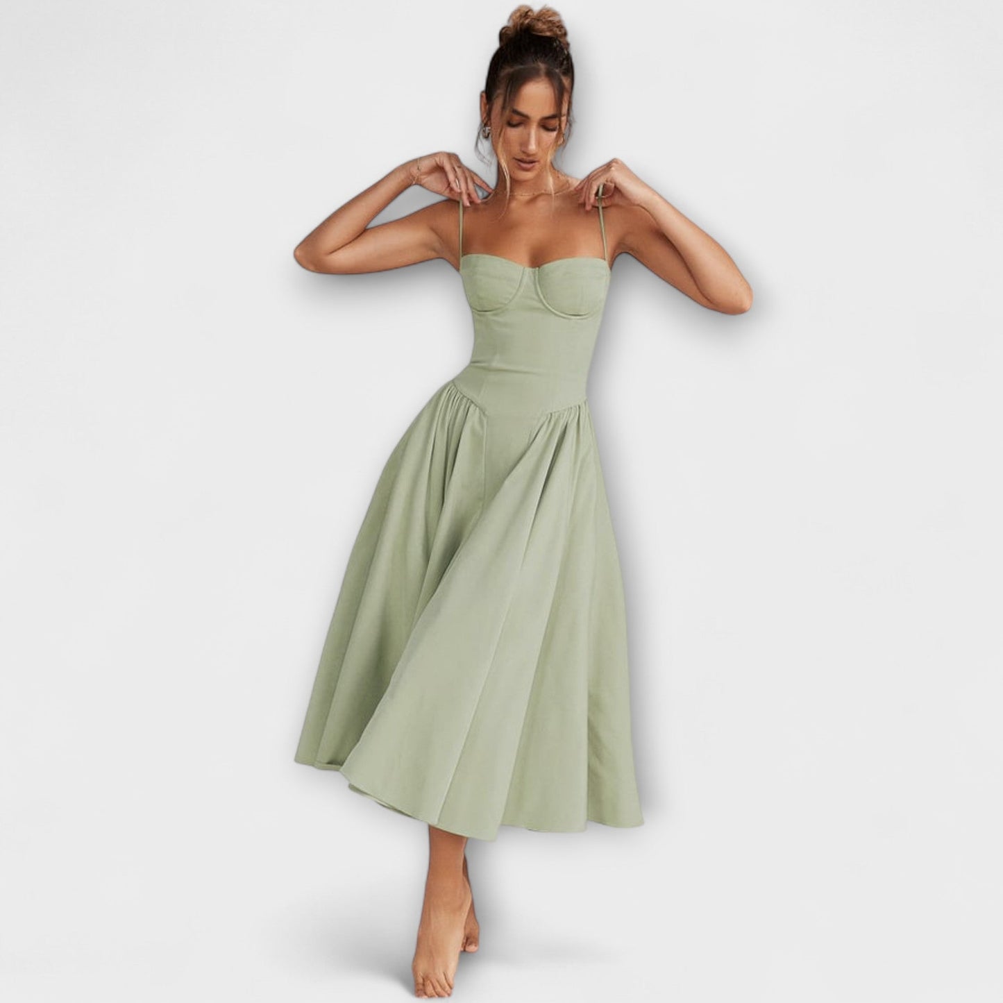 Rosalie - Elegant Sleeveless Corset Dress