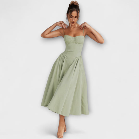 Rosalie - Elegant Sleeveless Corset Dress