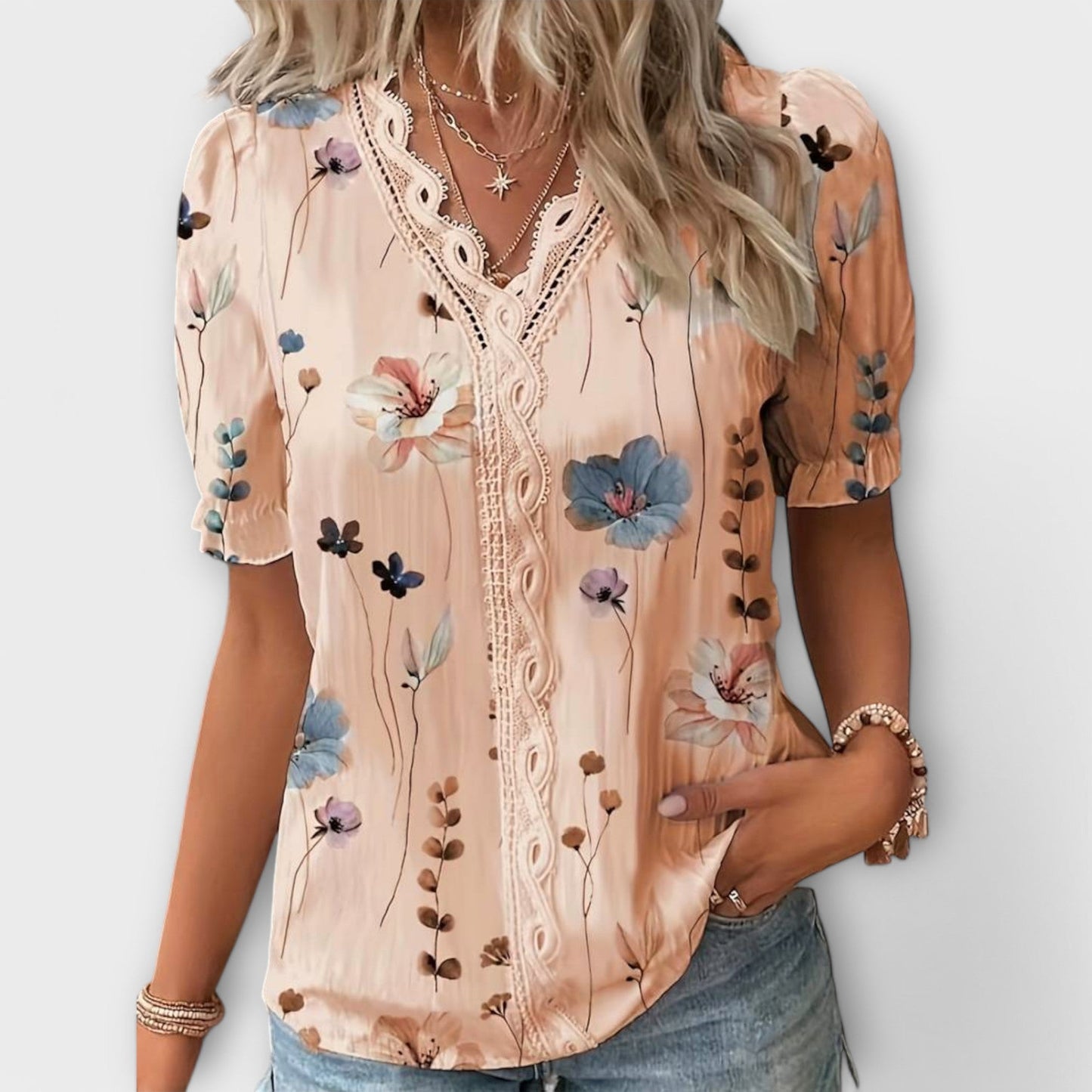 Emily - Stylish V-Neck Blouse