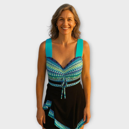 Ruby – Shimmering Two-Piece Swimsuit Set