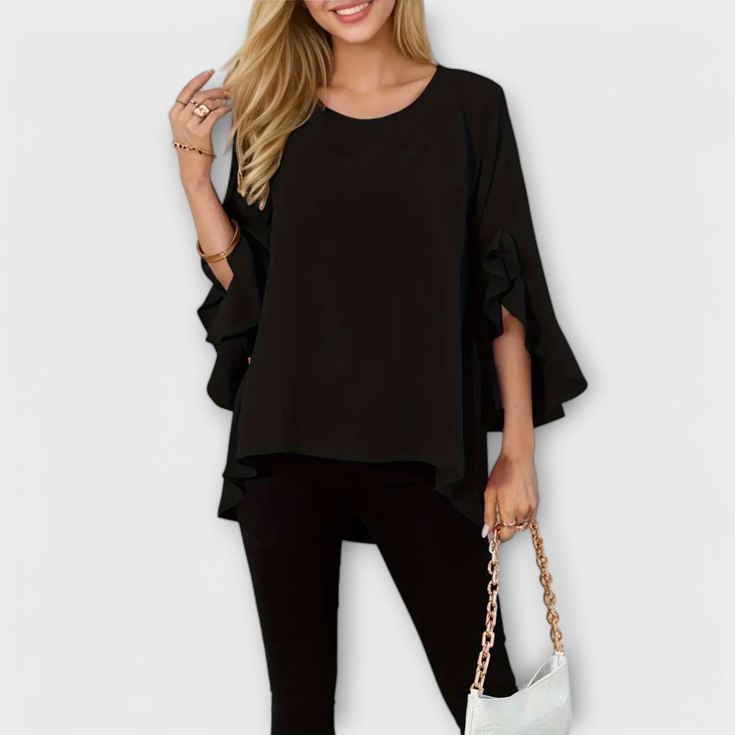 Aria - The Ideal Spring Blouse with a Round Neckline