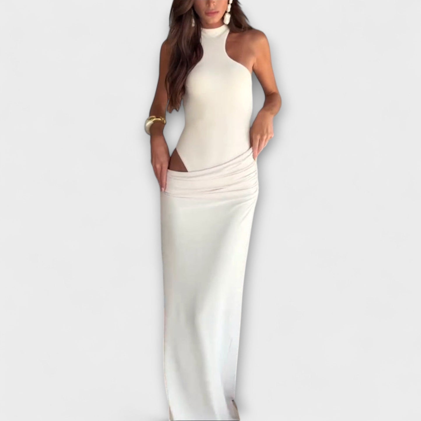 Minna - Alluring Sleeveless Cut-Out Dress