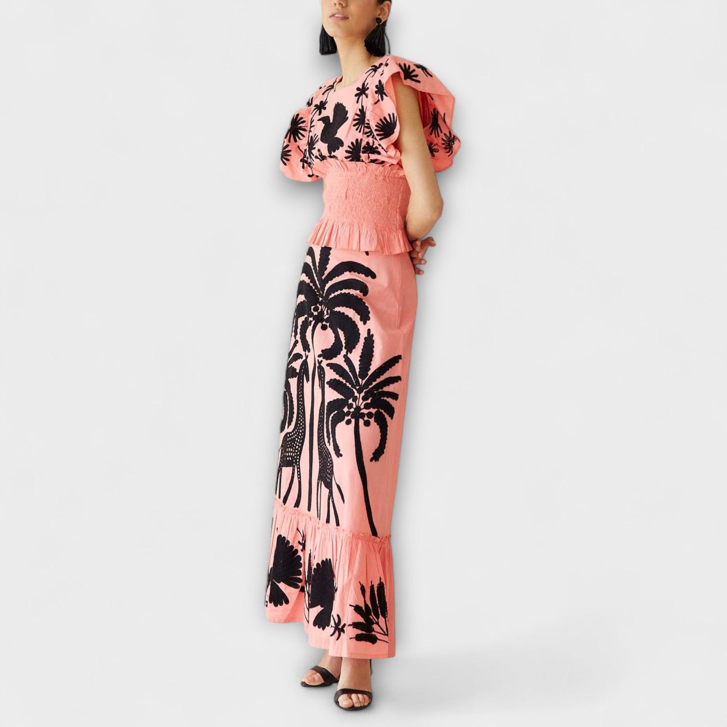 Amy - Stylish Palm Tree Dress