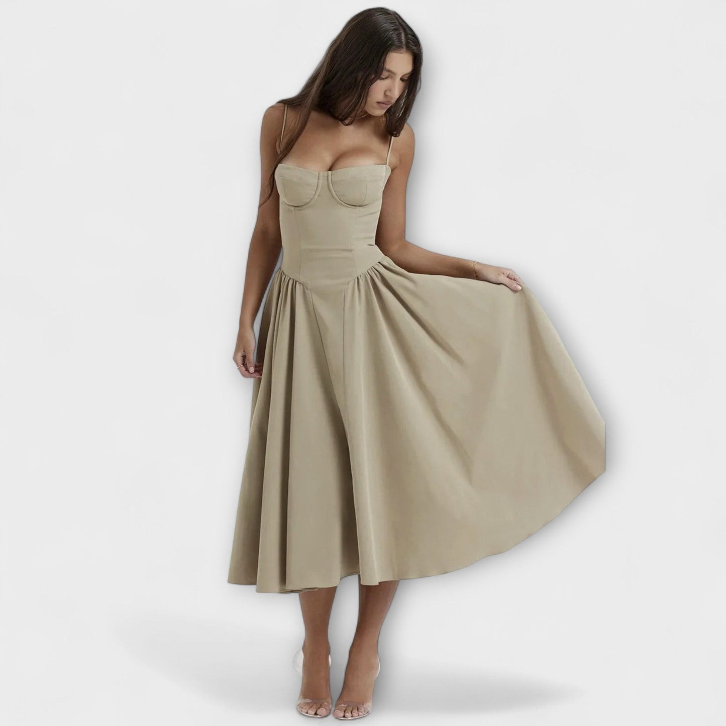 Rosalie - Elegant Sleeveless Corset Dress