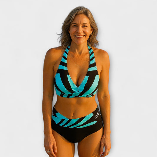 Annette - Striped Two-Piece Bathing Suit