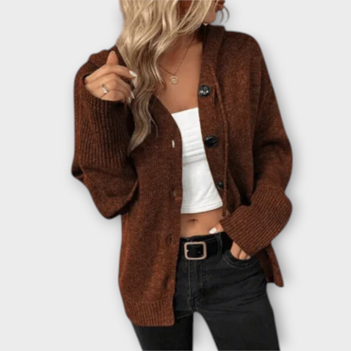 Brittan - Button-Up Knitted Cardigan
