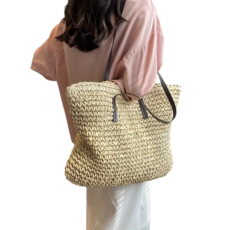 Lora Woven Tote Bag