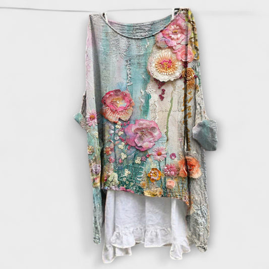 Evelyn - Artistic Print Blouse
