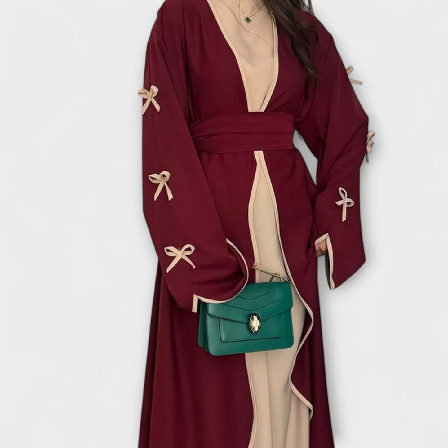 Jasmin - Chic Cardigan and Dress Set with Bow Detail