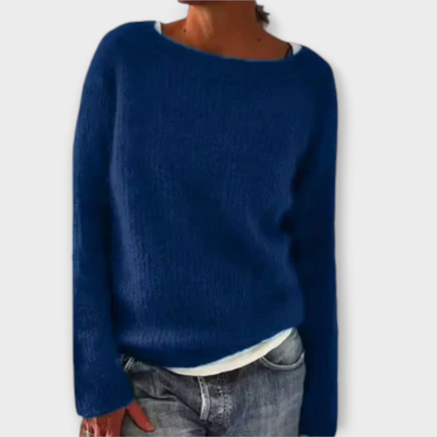 Regine – Solid Color Knit Pullover