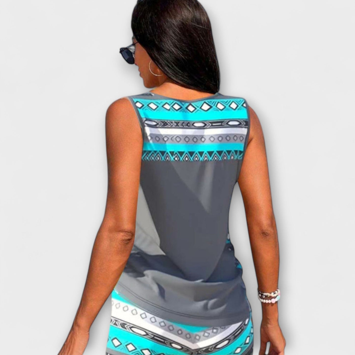 Sylvia - Geometric Print Tankini