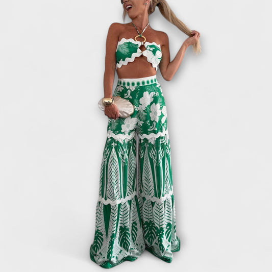 Zella - Cassie Halter Ring Set with Ric Rac Trim