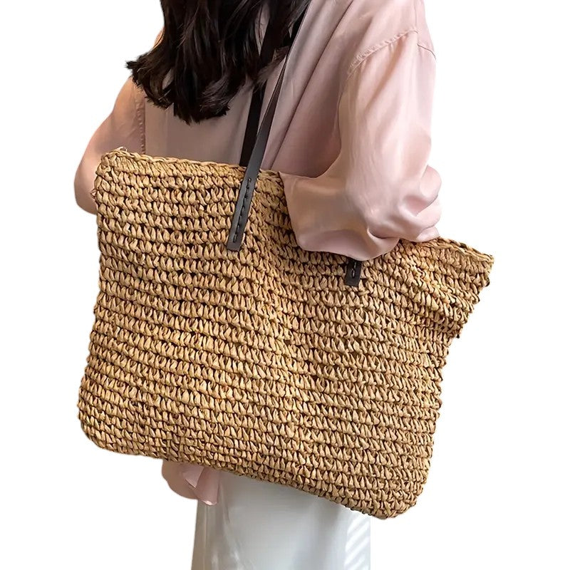 Lora Woven Tote Bag