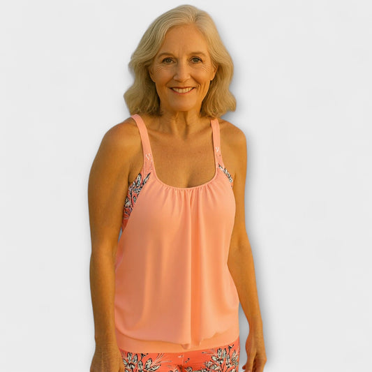 Sheila - Classic Floral Pattern Tankini